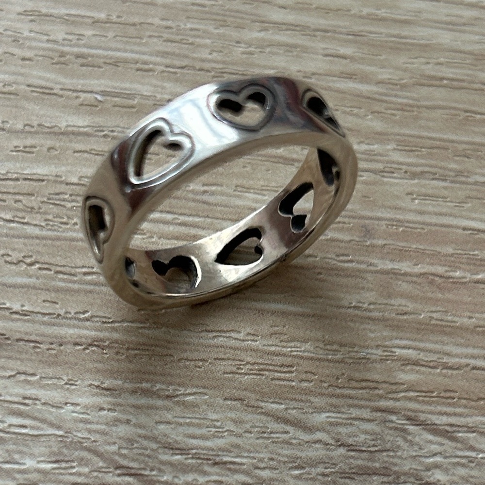 Brighton Sterling Silver Heart Pattern Ring